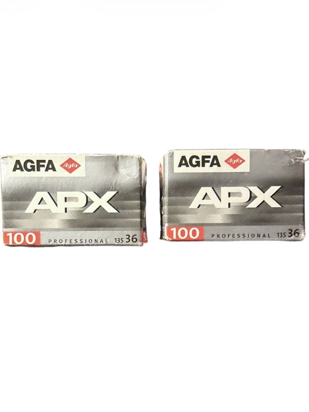 2 x NIB Vintage AGFA APX 100 35mm ORIGINAL FORMULA Black&White Film (Exp: 2007)